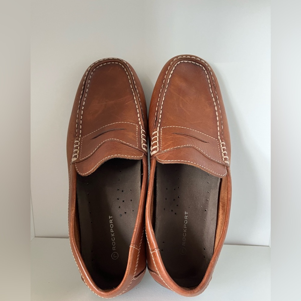Rockport Men's Chaden Penny Driver Loafer TAN LEATHER Size 8.5 K57436 - Picture 5 of 8